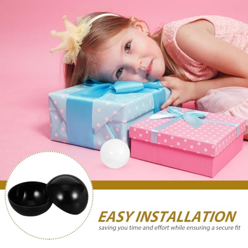 ULTECHNOVO 8er Set Kunststoffkugeln zum Befüllen, 7cm Leere Kapseln für Kaugummi-Automaten & Tombola, Blickdichte Kunststoffkapseln (4X Schwarz, 4X Weiß), Ideal für DIY