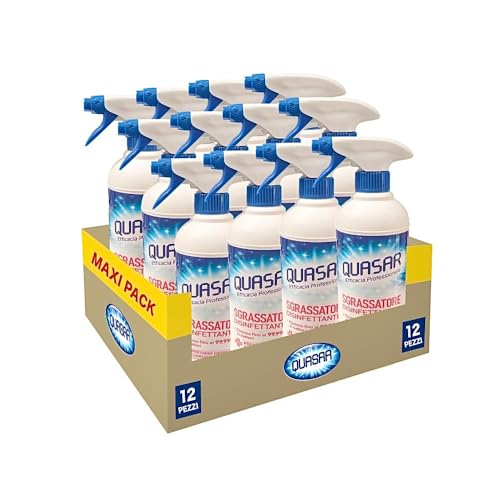QUASAR TRIGGER SGRASSATORE DISINFETTANTE 580 ml - Efficace azione sgrassante e disinfettante di tutte le superfici - Confezione da 12 PEZZI - 12x580ml