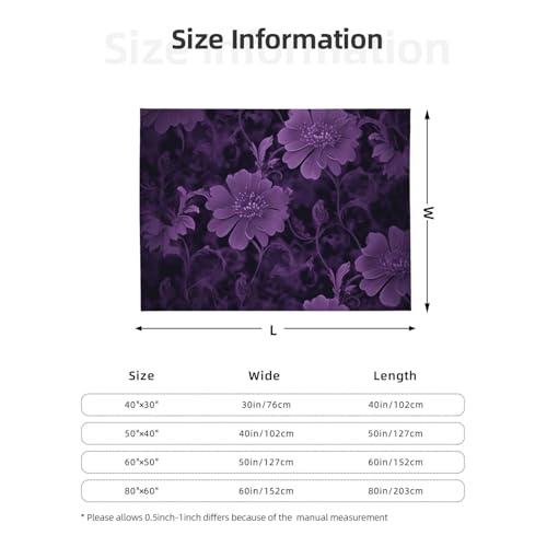 Couverture flanelle violette 203x152 cm jeté de canapé chaud et doux - 3