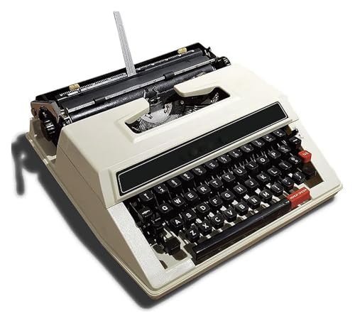 FXLUHAY Máquina de Escribir Manual portátil Tradicional, máquina de Escribir Inglesa mecánica, con Maleta for Llevar, for Tomar Notas, Cartas, memorias
