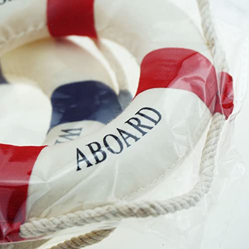 Fazhbary 2 Pcs Small Welcome Cloth Life Preserver Ring Nautical Wall Life Ring For Mediterranean Home Decor #TOP3