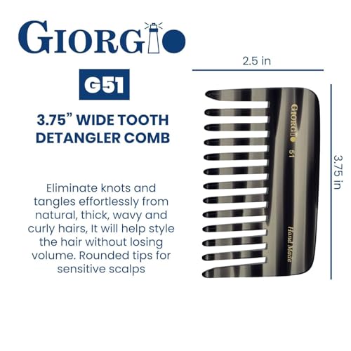 Peine desenredante Giorgio G51 dientes anchos miniatura 4
