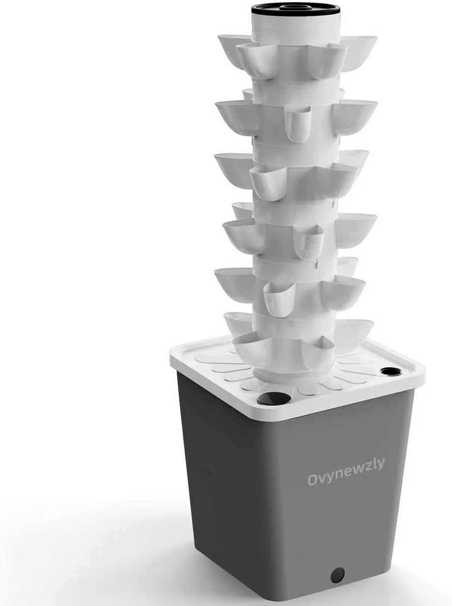 Hydroponics Tower Indoor Growing System 30-Plant Vertical Garden Planter Indoor Smart Garden Kit with Pump