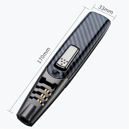 Encendedor electrico de llama ajustable y cuerpo de metal resistente al viento 8