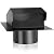 4 Inch Roof Vent Cap with Wind Damper and Mesh to Provide Flow of Fresh Air and Keep Critters Out,4 Inch Roof Exhaust Vent, Black