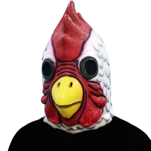 Gmasking Masque de déguisement en latex avec tête de coq pour Halloween