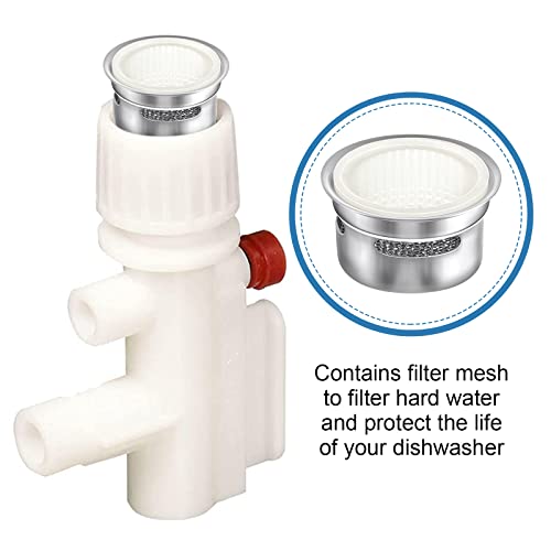 Dreyoo 2 Pcs Dishwasher Faucet Adapter, Dishwasher Snap Adapter Connection 15/16-27Male Or 55/64-27Famale Chrome (With Filter) #TOP5