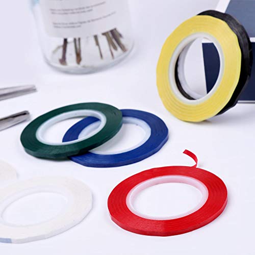 Cridoz CT-01 6 Rolls 1/8 Whiteboard Tape Thin White Board Tape Lines Pinstripe Dry Erase Art Tape Graphic Chart Grid Electrical Tape thumb #3