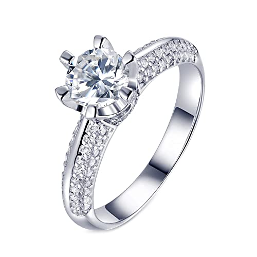 Bague argent 925 femme moissanite fini les bijoux ternes qui s'oxydent