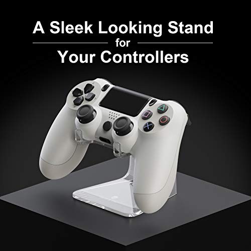 Image of Skull & Co. Phantom Stand Bundle: Transparent Controller Stand Holder + Black Thumb Grips Compatible for All Controllers [for PS4 /Switch Pro /Xbox Elite /Elite2 /other 3rd Party Controllers]
