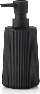 YAUKPH Matte Black Farmhouse Soap Dispenser - 8.5oz ABS Plastic Pump for Bathroom Kitchen Countertop