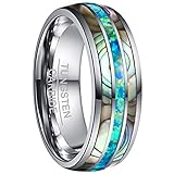 【Universal Wolfram Ring】Dieser silberne Wolframring aus echtem Wolframcarbid ist hart und langlebig, hinterlässt nicht leicht Kratzer und Risse und verfärbt sich nicht. Liegt eng am Finger an und ist angenehm zu tragen.