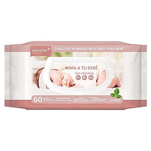 Toallitas especial rostro para bebé Salustar 60 unidades