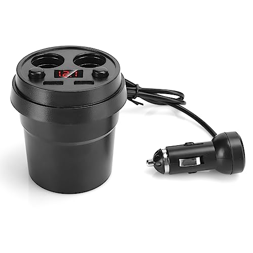 Chargeur de Voiture, Double Chargeur de Voiture USB Prise de Voiture Porte-gobelet Allume-Cigare...