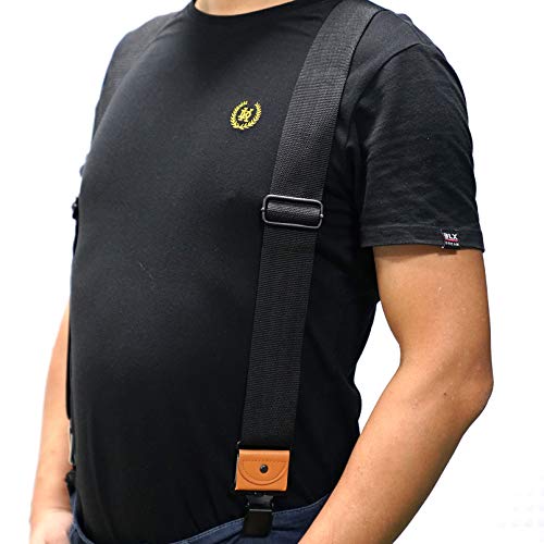 Image of MELOTOUGH Men's Suspender 2 inch Wide Partial Elastic Strap for Jeans Pants