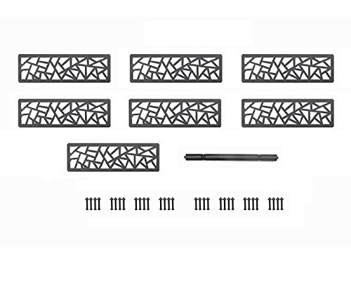 DIYHD Rolling Library Ladder Black Metal Step X 7pcs