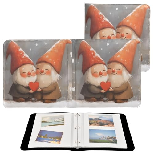 Álbum de Fotos Autoadhesivo DIY Scrapbook Día de San Valentín Gnomos Amor Encuadernador de 3 Anillas Libro de Fotos 40 Páginas 8x10 para Memorias miniatura 2