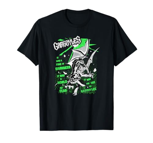 T-shirt Disney Gargoyles Fear The Fall en coton pour fan de séries animées nostalgiques