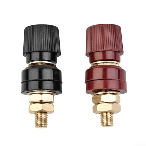 Kit de terminales flexibles de 8 mm con terminales rojos y negros para conexiones de perno prisionero de 5/16 pulgadas