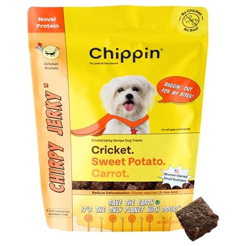 Chippin Cricket & Sweet Potato Soft Dog Training Treat (5oz, 1-Pack) | Hypoallergenic, Novel Protein Treat for Dogs with Allergies | Made in USA | Best Pill Pocket with No Chicken & No Beef Cover