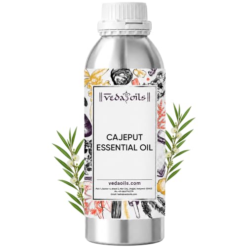 Image of VedaOils Cajuput (Melaleuca Cajeputi) Essential Oil 100ml | 100% Pure & Natural Cajeput Oil for Diffuser, Aromatherapy, Massage, Skin Relief & Relaxation
