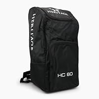Heritage Shadow Black Cricket-Rucksack, Sporttasche, 60 Liter, große Tasche, 60 l, gepolstert, verstellbar