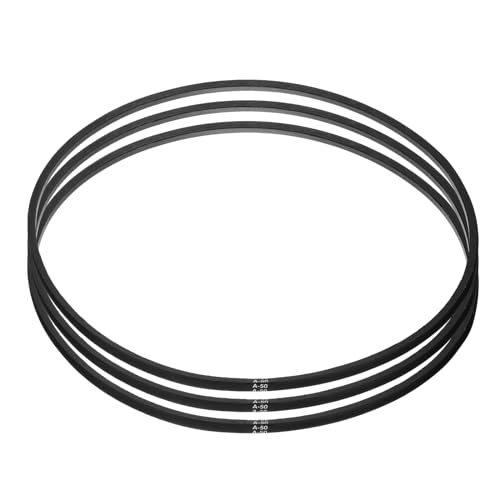 Image of uxcell 3pcs A50 or 4L520 Classic Wrapped Rubber V-Belt, 50 inch(1270mm) Inside Circumference, A Profile V Belt