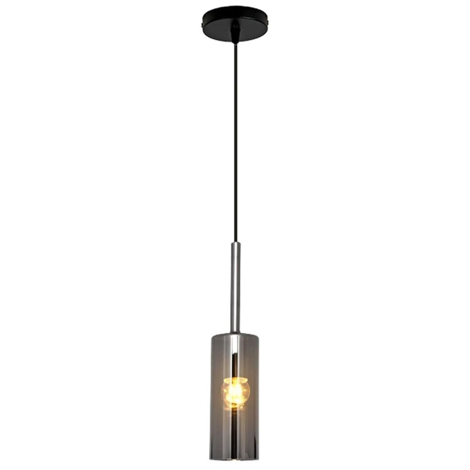 HUAYUSEDF Nordic Industrial Glass Pendant Lamp Chandelier Hanging Lighting Ceiling Fixture E27 Flush Mount for Living Room Bedroom Bar
