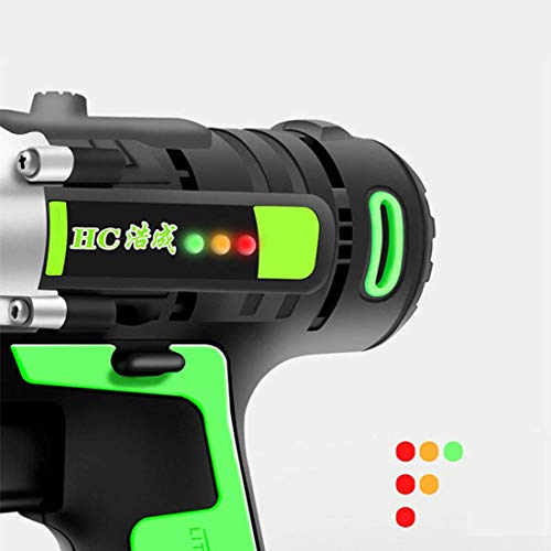 Stufenloser Geschwindigkeitsschalter, professioneller, industrieller, aufladbarer Akku-Bohrschrauber, Schlag-Akku-Bohrschrauber-Set, Schnellladegerät, Leistungsanzeige, LED-Leuchten, Zwei-Ga – Bild 4