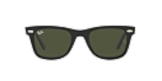 Unisex RB2140 Original Wayfarer Square Sunglasses, Black/Green, 50 mm