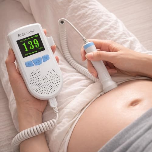 Image of Dr. Odin OAD51B Fetal Doppler with Smart App Connectivity, Large Color LCD Display, Rechargeable Battery, Built-in Speaker, 2.5MHz Probe for FHR Monitoring, 50-240 BPM Range