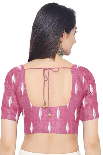 Image of Cotton Pochampally ikat unstitched blouse, Kurthi, long frock fabric material for women (1 meter, 2 meters & 3 meters)