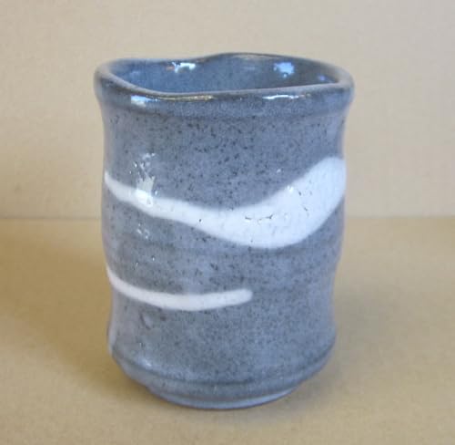 美濃焼 寿司湯呑み寿司屋の大きめ大きい300ml長湯呑 志野焼 鼠志野 灰 志野 白 刷毛目