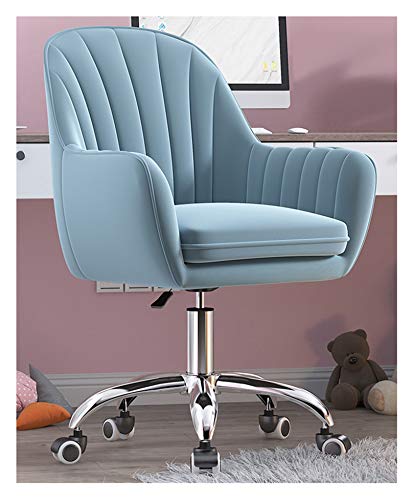 Chaise de tâche haut de gamme en velours blanc émaillé et rose LWX