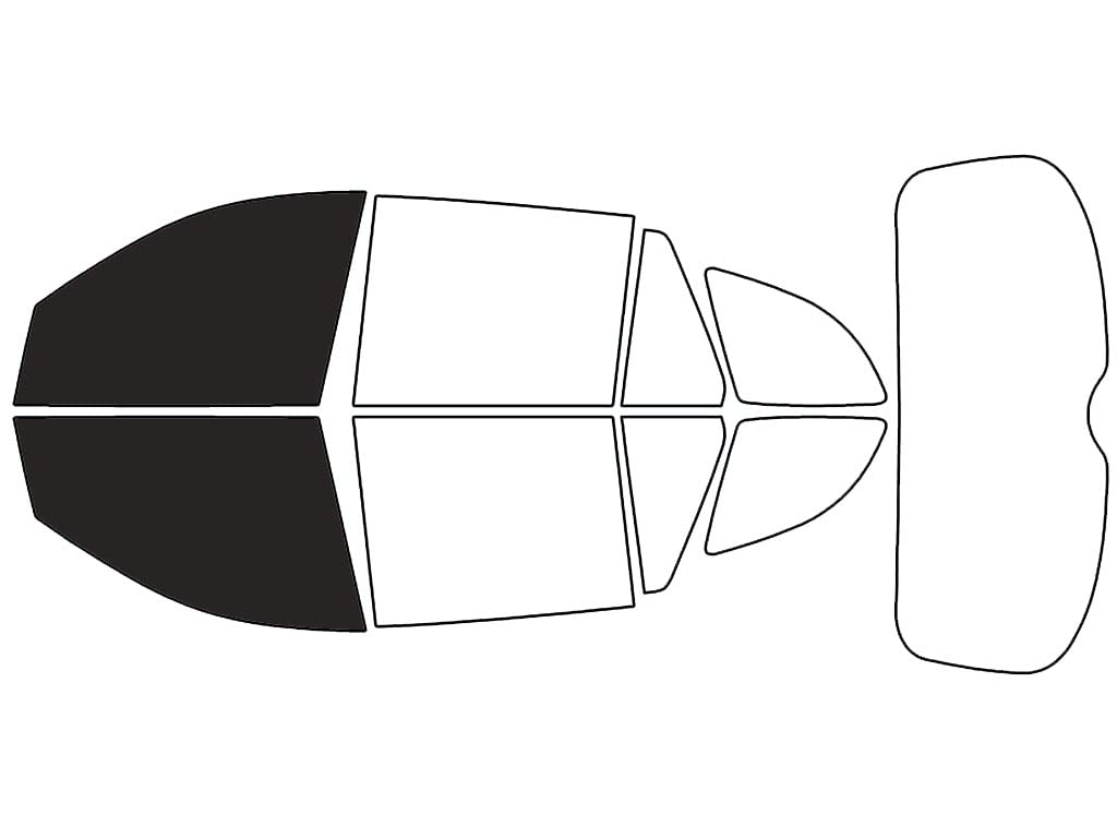 Rvinyl Window Tint Kit Compatible with Hyundai Santa Fe 2007-2012 - Front Precut Kit - 20%