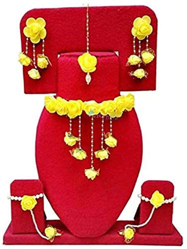 Riya Handcrafte Fabric Jewel Rose Flower Jewellery Set for Women & Girls (B08LH35CGQ) Amazon Price History, Amazon Price Tracker