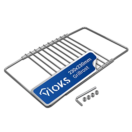 VIOKS Grille de Barbecue Plaqué Chrome 230-400 mm Extensible Grille de Four/Grille de Cuisson/Grille de Four/Grille de Cuisson Extensible pour Four - Grille...