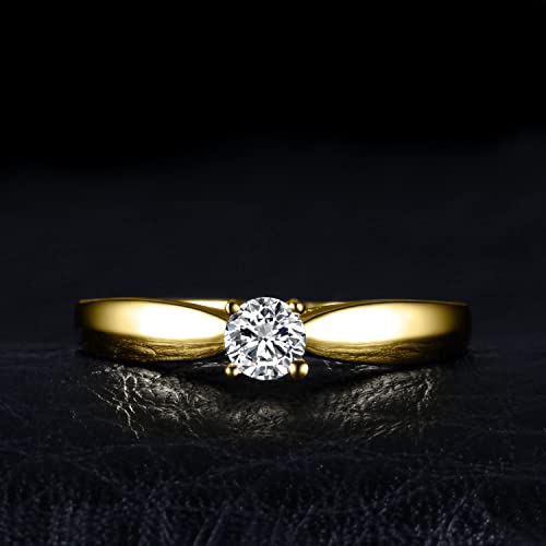 JewelryPalace Classic 0.2ct Cubic Zirconia Solitaire Engagement Rings for Women, 925 Sterling Silver Promise Ring for Her, Round Cut Simulated Diamond Anniversary Wedding Rings3