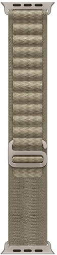 Apple Watch Band - Alpine Loop (49mm) - Olive with Rugged Titanium Finish - Larg