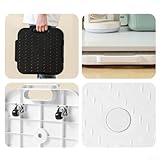 Mobiles Gerät, bewegliches Tablett mit vier Rädern und ABS-Bauweise, zum ruhigen und sicheren Schieben der Küchenausstattung (schwarz)