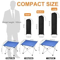 Ledeak Tragbar Klapptisch, Aluminium Campingtisch Ultra Leichte mit Tasche, Leicht zu Tragen, Klappbar Tisch Präfekt für Camping Picknick Kochen Garten Wandern Reisen (Blau, Klein) – Ansicht 3