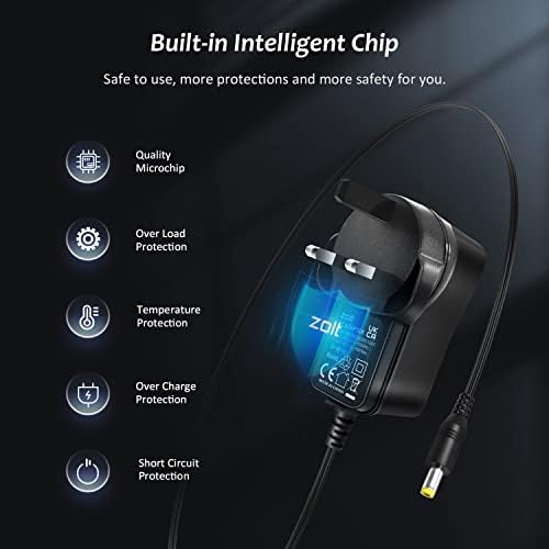 Zolt 5V 1A 2A Power Supply Universal AC to DC 5V Adaptor, 10W AC Power Adapter with 8 DC Plugs for Led Strip Light Android TV Box Tablet Bluetooth Speaker and more 5V Electronics