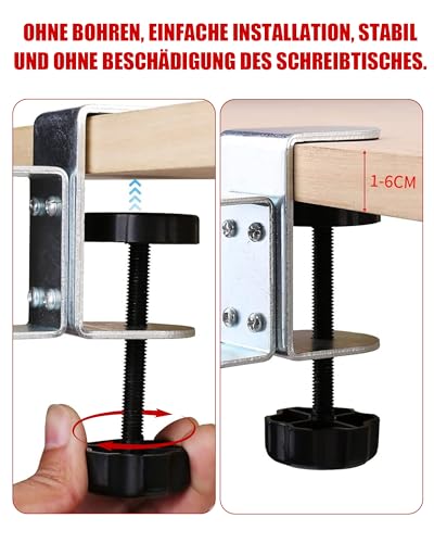 Ergonomische Armlehnenstütze Handgelenkauflage: Armstütze Schreibtisch 90° Faltbare und 180° Drehbare Unterarmstütze mit Metallklemme und Polsterung für Büro Homeoffice Gamer