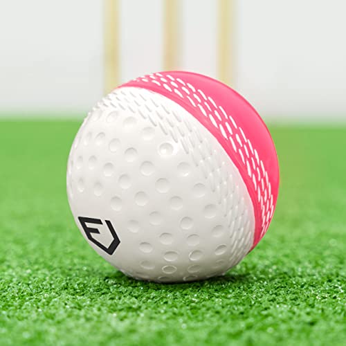 FORTRESS Reverse Cricket Swing Ball - Red/White & Pink/White Balls (Pack of 1 Pink/White)