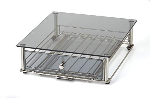 NIFTY KB6595 Glass Top Storage Drawer for Keurig 2.0, Chrome - Thumbnail 3