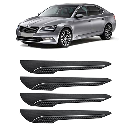 Image of AOSIS-Car Bumper Protector /Bumper Guard for Skoda Superb with Single Chrome Stripe (4-Pcs)