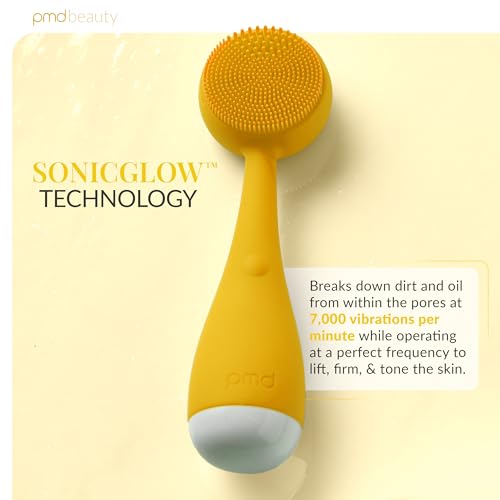 PMD Clean Mini - Smart Facial Cleansing Device with Silicone Brush & Anti-Aging Massager - Waterproof - SonicGlow Vibration Technology - Clear Pores and Blackheads - Lift, Firm, and Tone Skin - Image 3