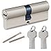 Hengsong Schließzylinder Profil-Zylinder Doppelzylinder 40/40 mit 8 Schlüsseln, Zylinderschloss,geeignet für alle Arten von Türen, aus Zinklegierung, Metallsilber-Knaufzylinder MI 4 günstig Kaufen-Hengsong Schließzylinder Profil-Zylinder Doppelzylinder 40/40 mit 8 Schlüsseln, Zylinderschloss,geeignet für alle Arten von Türen, aus Zinklegierung, Metallsilber-Knaufzylinder