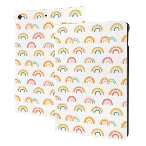 Protection iPad 10.2 compatible iPad 9/8/7 génération étui veille rabat arc-en-ciel