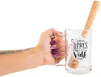 Kit Caipirinha "Limões da Vida" - Caneco de Cerâmica com Socador de Madeira Premium - Conjunto para Drinks e Coquetéis